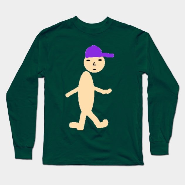 Mr. Purple Hat Long Sleeve T-Shirt by Danny's Mini Mart